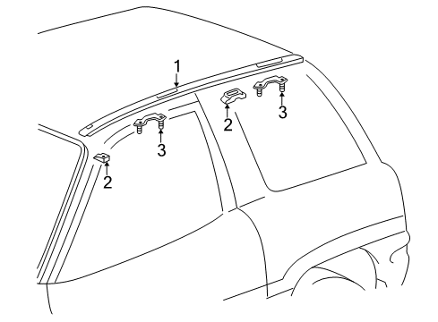 1996 Toyota RAV4 Exterior Trim - Roof Diagram 1 - Thumbnail