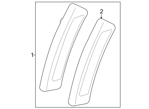 2023 Toyota Prius AWD-e Molding, Driver Side Diagram for 75896-47020