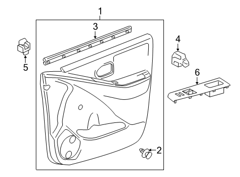 2014 Toyota Yaris Panel, Front Door ARMRE Diagram for 74232-0D340-C0