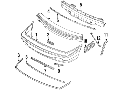 1992 Toyota Corolla Front Bumper Diagram