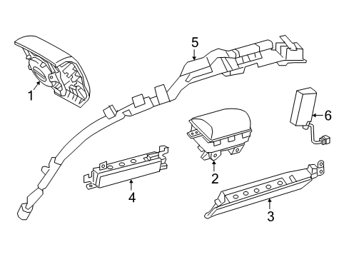 2021 Toyota Tacoma Air Bag Components Diagram 1 - Thumbnail