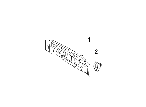 2001 Toyota Highlander Reinforcement, Rear Bumper Arm Support Diagram for 58323-48060