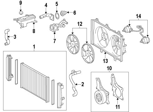 2011 Scion tC Housing Sub-Assembly, Wa Diagram for 16032-0V011