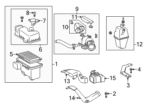 2010 Toyota Highlander Inlet, Air Cleaner Diagram for 17752-36010