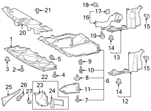 2023 Toyota GR Corolla DUCT SUB-ASSY, COOL Diagram for 53209-12150