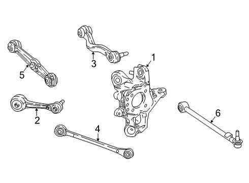 2023 Toyota Mirai Rear Suspension Diagram