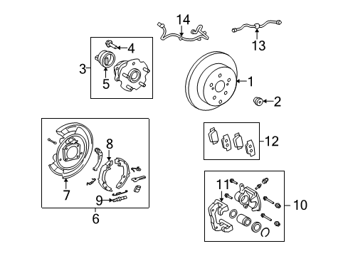 2010 Toyota Matrix Rear Brakes Diagram 1 - Thumbnail