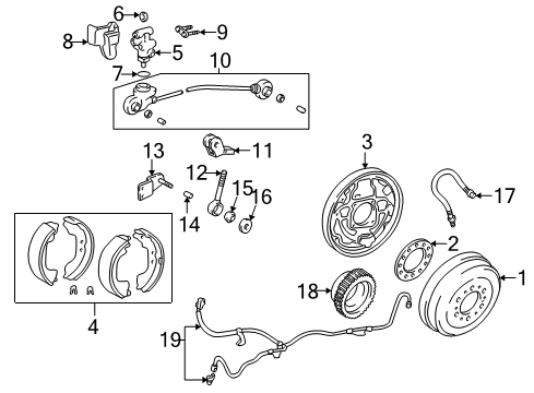 2002 Toyota Tacoma Brake Components, Brakes Diagram 3 - Thumbnail