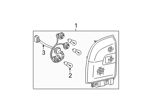 2005 Toyota RAV4 Tail Lamps Diagram