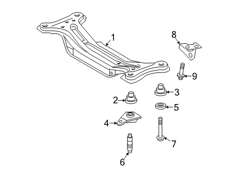 2007 Toyota Solara Suspension Mounting - Rear Diagram