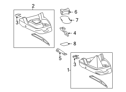 2007 Toyota Tacoma Console Diagram 3 - Thumbnail