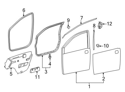 2016 Toyota Sienna Front Door Diagram