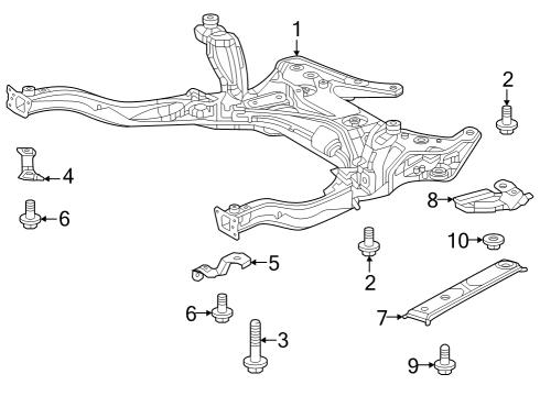 2023 Toyota Prius Suspension Mounting - Front Diagram