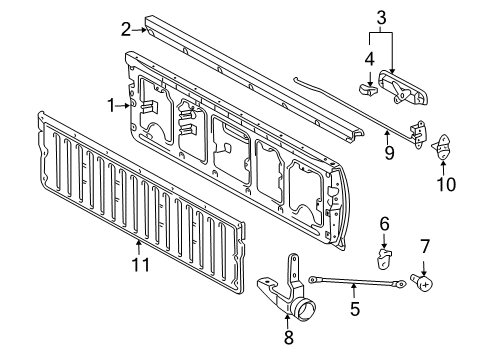 2009 Toyota Tacoma Tail Gate, Body Diagram 2 - Thumbnail