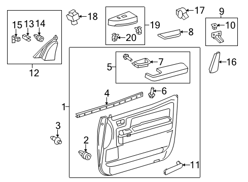 2014 Toyota Tundra Master Switch Assembly Diagram for 84820-0C050