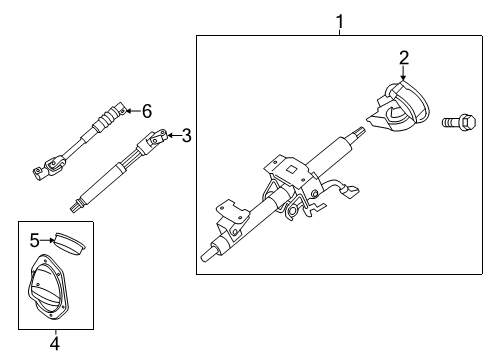 2017 Toyota 4Runner Steering Column & Wheel, Steering Gear & Linkage Diagram 2 - Thumbnail