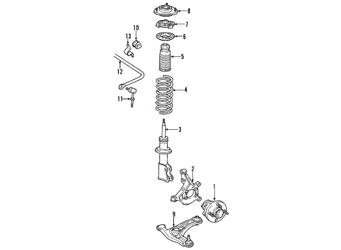 2002 Toyota MR2 Spyder Bush, Front STABILIZER Bar Diagram for 48815-17130