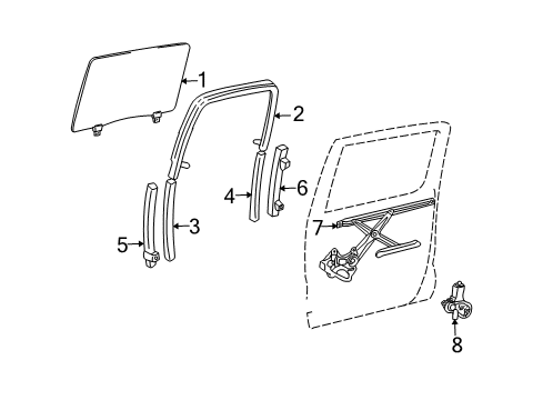 2009 Toyota Tacoma Rear Door Diagram 2 - Thumbnail