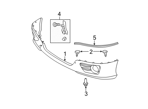 2010 Toyota Camry Front Bumper - Spoiler Diagram