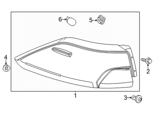 2023 Toyota Corolla Cross Tail Lamps Diagram