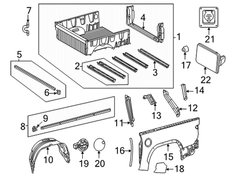 2023 Toyota Tundra Front & Side Panels Diagram 2 - Thumbnail