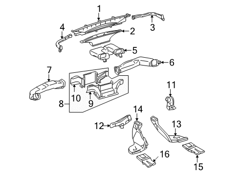 2007 Toyota FJ Cruiser Nozzle Assy, Defroster, Lower Diagram for 55990-35010