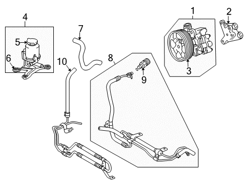 2008 Toyota Tundra Cooler Sub-Assembly, Oil Diagram for 44402-0C012