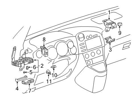 2007 Toyota Matrix Electrical Components Diagram 2 - Thumbnail