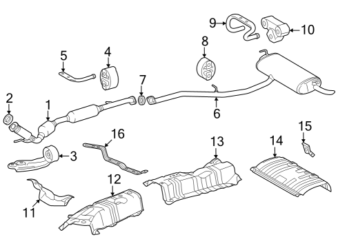 2023 Toyota Crown PIPE ASSY, EXHAUST Diagram for 17410-25690