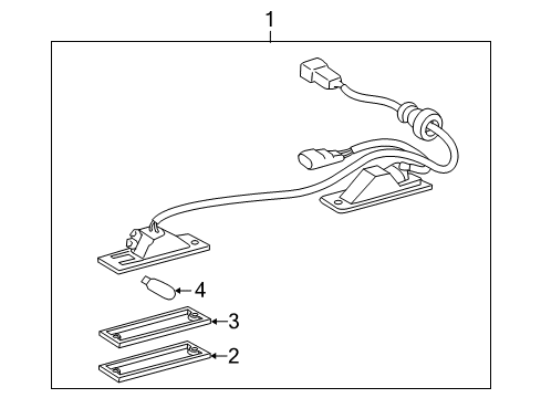 2022 Toyota 4Runner License Lamps Diagram