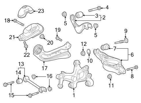 2023 Toyota Prius ARM ASSY, TRAILING Diagram for 48760-47020