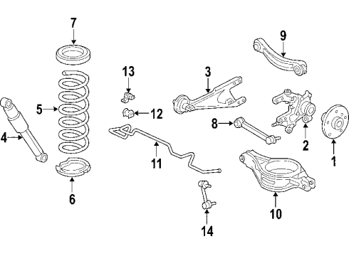 2011 Toyota RAV4 Bush, Stabilizer, Rear Diagram for 48818-0R010