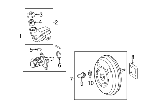 2011 Toyota Avalon Reservoir Sub-Assy, Brake Master Cylinder Diagram for 47220-06230