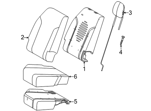 2022 Toyota Sienna Cover Sub-Assembly, NO.2 Diagram for 79023-08350-C1