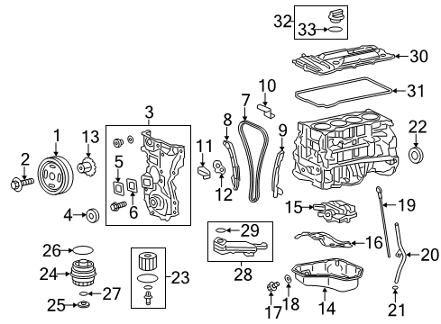 2012 Toyota Sienna Cap Assembly, Oil Filter Diagram for 15620-36020