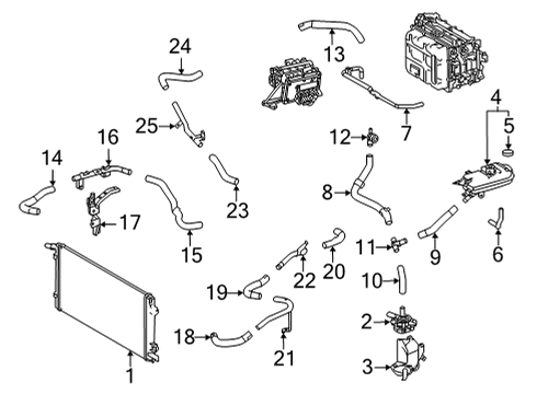 2019 Toyota Mirai Inverter Cooling Components Diagram