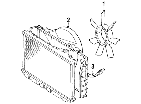 1992 Toyota Cressida Cooling System, Radiator, Water Pump, Cooling Fan Diagram 2 - Thumbnail