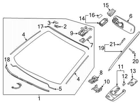 2022 Toyota Highlander Sensor, Ultrasonic Diagram for 89341-06070-C0