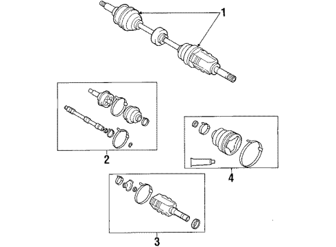 1988 Toyota Corolla Axle Shaft - Front Diagram