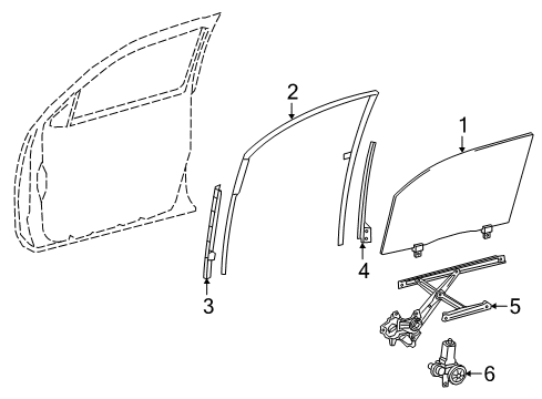 2022 Toyota Tacoma Front Door - Electrical Diagram 1 - Thumbnail