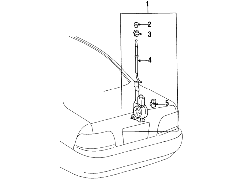 1996 Toyota Avalon Relay, Motor Antenna Control Diagram for 85914-AC010