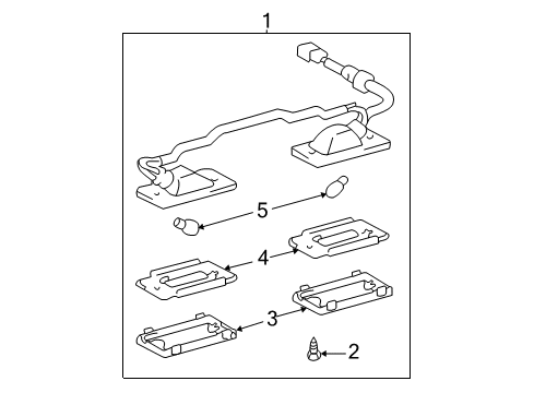 2007 Toyota Highlander Lamp Assy, License Plate Diagram for 81270-48020