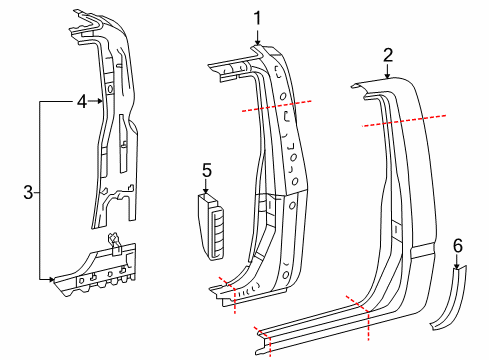 2009 Toyota Tacoma Side Panel & Components Diagram 3 - Thumbnail