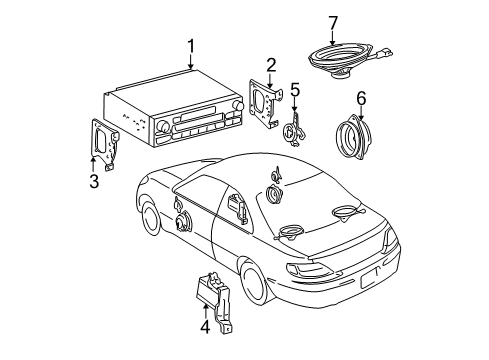 2001 Toyota Solara Speaker Assembly, Front Diagram for 86160-AA110