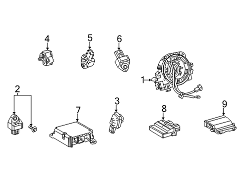 2021 Toyota Sienna Air Bag Components Diagram