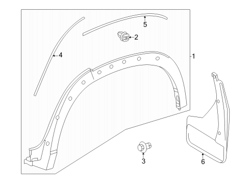 2024 Toyota Grand Highlander MOULDING SUB-ASSY, Q Diagram for 75087-0E060