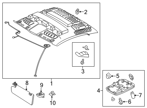 2016 Toyota Tundra HEADLINING Assembly, Roof Diagram for 63310-0CS40-B1