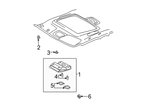 2002 Toyota Camry Sunroof Diagram 1 - Thumbnail