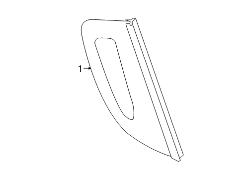 2011 Toyota Matrix Quarter Panel - Glass & Hardware Diagram