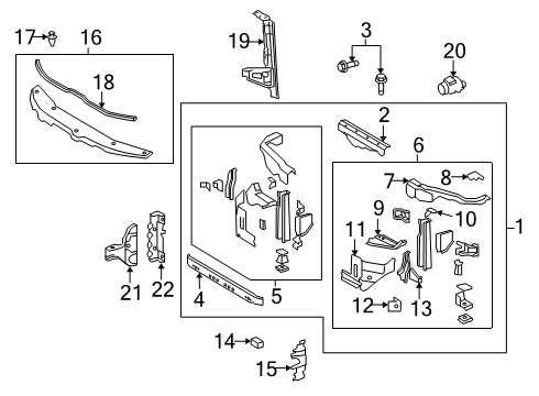 2014 Toyota Land Cruiser Bracket, Front Bumper Arm Mounting, LH Diagram for 53274-60070